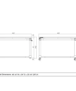 Husky 46 in. Adjustable Height Work Table in White -FixPro Store husky workbenches holt46xdbj2 40 1000