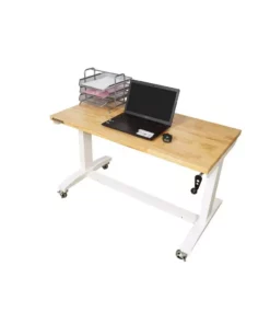 Husky 46 in. Adjustable Height Work Table in White -FixPro Store husky workbenches holt46xdbj2 66 1000