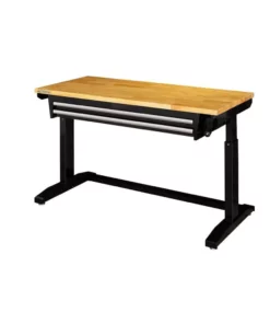 Husky 52 in. Adjustable Height Work Table with 2-Drawers in Black 25 Husky 52 in. Adjustable Height Work Table with 2-Drawers in Black -FixPro Store husky workbenches holt5202b12 1f 1000