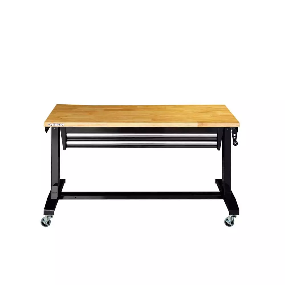 Husky 52 in. Adjustable Height Work Table with 2-Drawers in Black 13 Husky 52 in. Adjustable Height Work Table with 2-Drawers in Black - Image 11