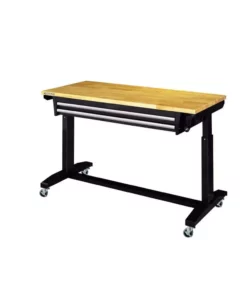 Husky 52 in. Adjustable Height Work Table with 2-Drawers in Black 24 Husky 52 in. Adjustable Height Work Table with 2-Drawers in Black -FixPro Store husky workbenches holt5202b12 4f 1000