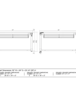 Husky 52 in. Adjustable Height Work Table with 2-Drawers in Black 19 Husky 52 in. Adjustable Height Work Table with 2-Drawers in Black -FixPro Store husky workbenches holt5202b12 a0 1000