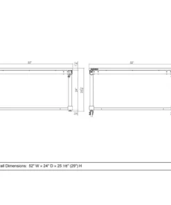 Husky 52 in. W x 24 in. D Adjustable Height Solid Wood Top Workbench Table in Black -FixPro Store husky workbenches holt52xdb12 a0 1000