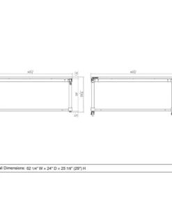 Husky Two Pack 52 in. and 62 in. Adjustable Height Work Tables with Solid Wood Tops in Black -FixPro Store husky workbenches holt52xdb12 holt62xdb12 66 1000