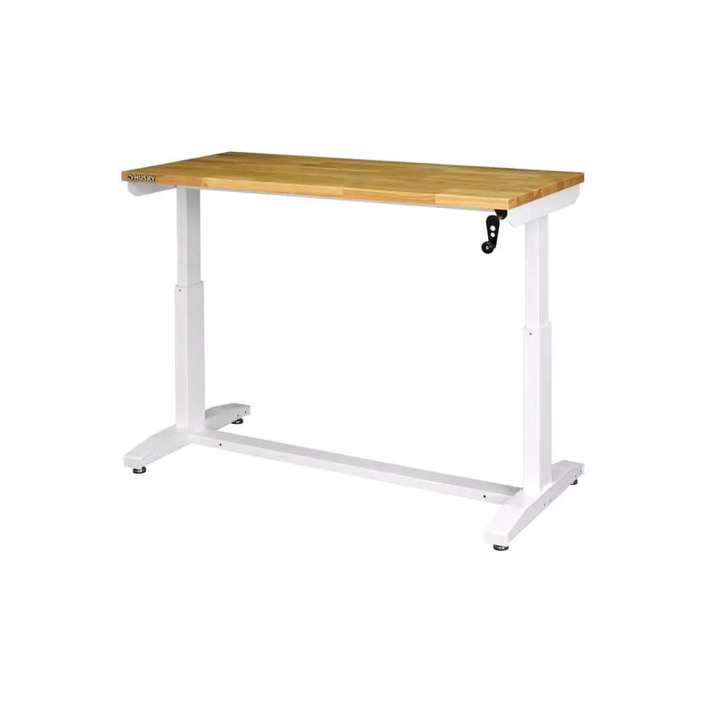 Husky 52 in. Adjustable Height Work Table in White 11 Husky 52 in. Adjustable Height Work Table in White - Image 9