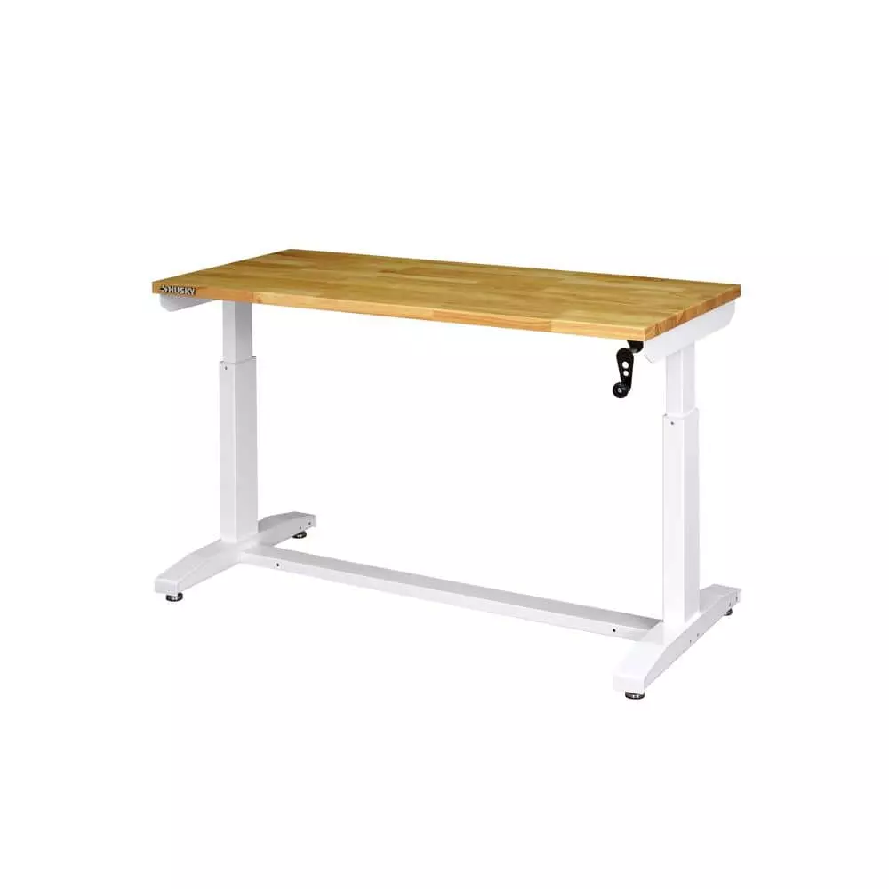 Husky 52 in. Adjustable Height Work Table in White 8 Husky 52 in. Adjustable Height Work Table in White - Image 6