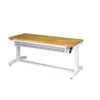 Husky 62 in. Adjustable Height Work with 2-Drawers Table in White -FixPro Store husky workbenches holt6202bj2 64 1000