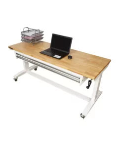 Husky 62 in. Adjustable Height Work with 2-Drawers Table in White 22 Husky 62 in. Adjustable Height Work with 2-Drawers Table in White -FixPro Store husky workbenches holt6202bj2 66 1000
