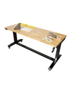 Husky 62 in. W x 24 in. D Adjustable Height Solid Wood Top Workbench Table in Black 22 Husky 62 in. W x 24 in. D Adjustable Height Solid Wood Top Workbench Table in Black -FixPro Store husky workbenches holt62xdb12 c3 1000
