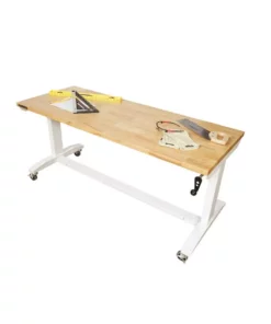 Husky 62 in. Adjustable Height Work Table in White -FixPro Store husky workbenches holt62xdbj2 66 1000