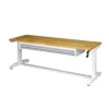 Husky 72 in. 2-Drawers Adjustable Height Work Table in White -FixPro Store husky workbenches holt7202bj2 64 1000