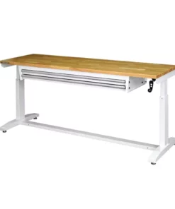 Husky 72 in. 2-Drawers Adjustable Height Work Table in White 24 Husky 72 in. 2-Drawers Adjustable Height Work Table in White -FixPro Store husky workbenches holt7202bj2 c3 1000
