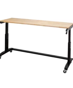 Husky 72 in. Adjustable Height Work Table -FixPro Store husky workbenches holt72xdb11 c3 1000