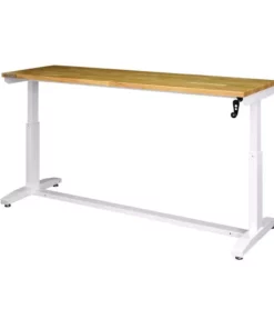 Husky 72 in. Adjustable Height Work Table in White -FixPro Store husky workbenches holt72xdbj2 4f 1000