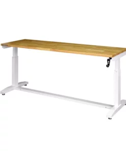 Husky 72 in. Adjustable Height Work Table in White -FixPro Store husky workbenches holt72xdbj2 77 1000