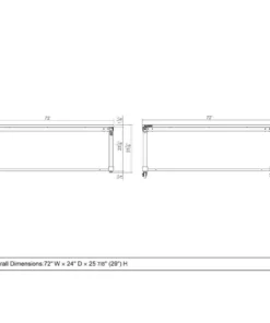Husky 72 in. Adjustable Height Work Table in White -FixPro Store husky workbenches holt72xdbj2 a0 1000