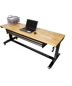 Husky 72 in. Adjustable Height Workbench Table with 2-Drawers in Black -FixPro Store husky workbenches hotl7202b12 e1 1000