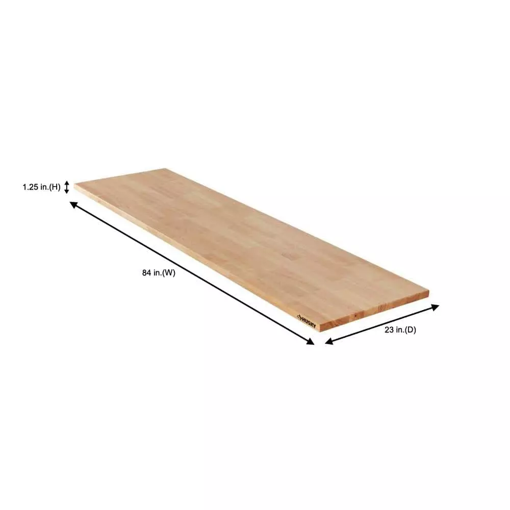 Husky 84 in. Solid Wood Work Surface for Heavy Duty Welded Steel Garage Storage System 6 Husky 84 in. Solid Wood Work Surface for Heavy Duty Welded Steel Garage Storage System - Image 4