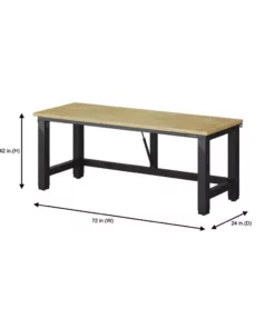 Husky 6 ft. Folding Adjustable Height Solid Wood Top Workbench in Black 25 Husky 6 ft. Folding Adjustable Height Solid Wood Top Workbench in Black -FixPro Store husky workbenches wsh72fwb 76 1000