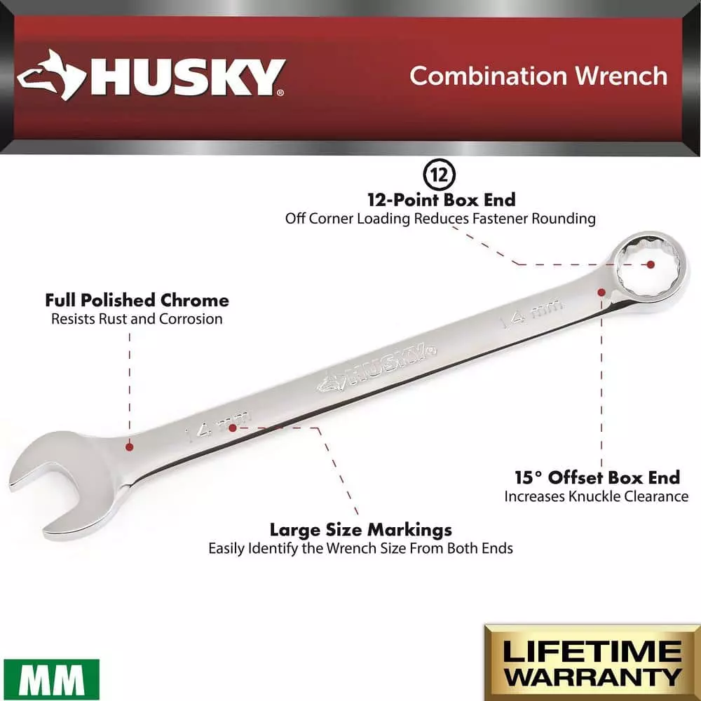 Husky SAE/MM Combination Wrench Set (24-Piece) 5 Husky SAE/MM Combination Wrench Set (24-Piece) - Image 3