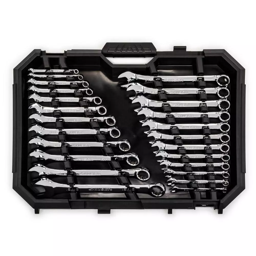 Husky SAE/MM Combination Wrench Set (24-Piece) 8 Husky SAE/MM Combination Wrench Set (24-Piece) - Image 6