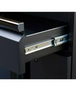 Husky Regular Duty Welded 24-Gauge Steel 1-Drawer 2-Door Garage Base Cabinet in Black (24 in. W x 33 in. H x 16 in. D) -FixPro Store matte black powder coating husky free standing cabinets g2401b us 4f 1000