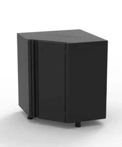 Husky Regular Duty Welded 24-Gauge Steel Corner Garage Base Cabinet in Black (28 in. W x 33.5 in. H x 28 in. D) -FixPro Store matte black powder coating husky free standing cabinets g2801cb us c3 1000