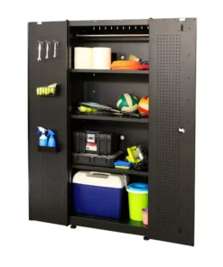 Husky Regular Duty Welded 24-Gauge Steel Freestanding Garage Cabinet in Black (31 in. W x 75 in. H x 20 in. D) 18 Husky Regular Duty Welded 24-Gauge Steel Freestanding Garage Cabinet in Black (31 in. W x 75 in. H x 20 in. D) -FixPro Store matte black powder coating husky free standing cabinets g3002l us 1d 1000
