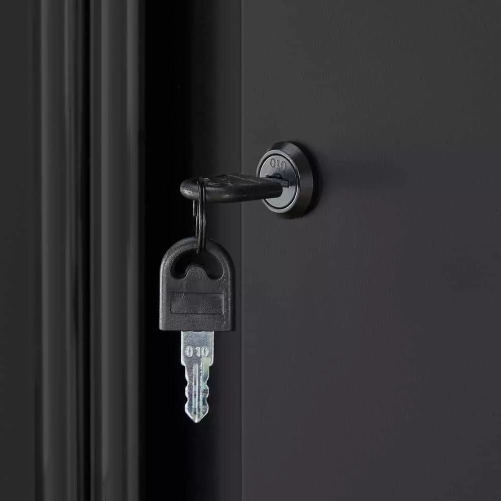 Husky Regular Duty Welded 24-Gauge Steel Freestanding Garage Cabinet in Black (31 in. W x 75 in. H x 20 in. D) 10 Husky Regular Duty Welded 24-Gauge Steel Freestanding Garage Cabinet in Black (31 in. W x 75 in. H x 20 in. D) - Image 8