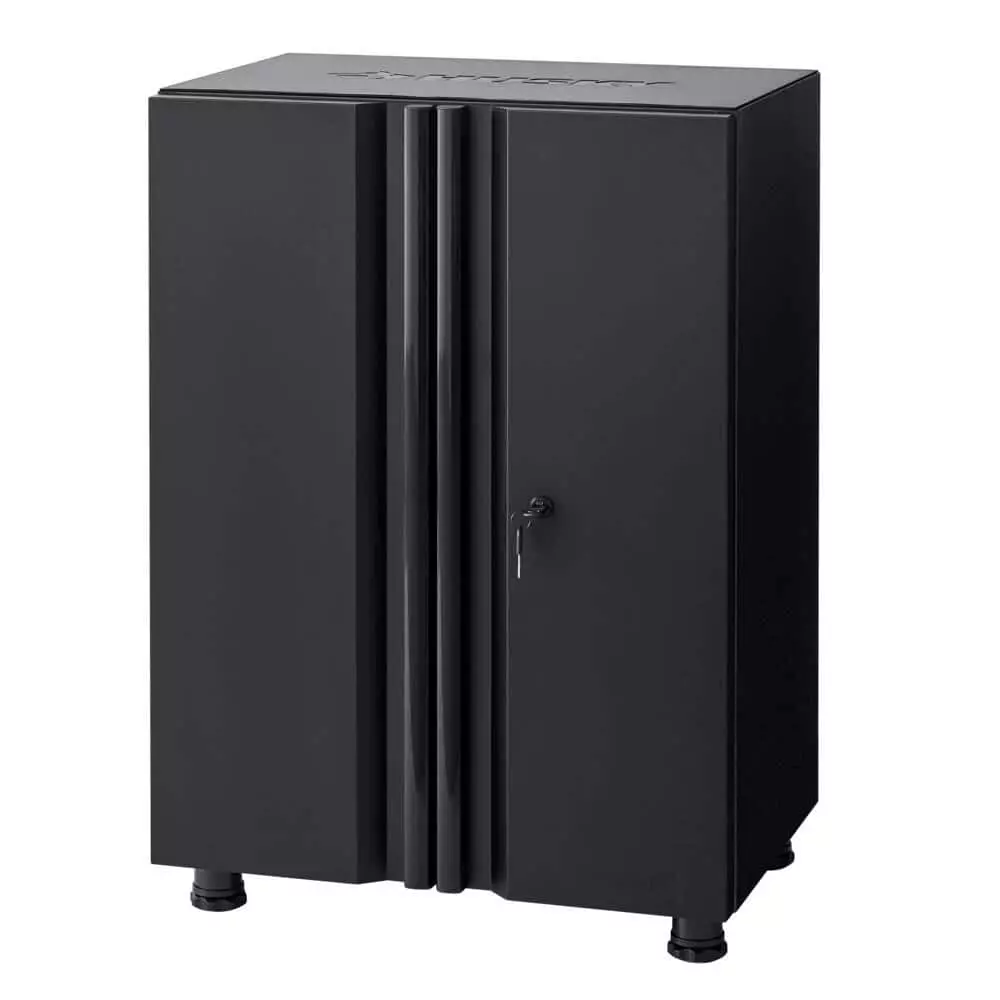 Husky Regular Duty Welded 24-Gauge Steel 2-Door Garage Base Cabinet in Black (24 in. W x 33 in. H x 16 in. D) 3 Husky Regular Duty Welded 24-Gauge Steel 2-Door Garage Base Cabinet in Black (24 in. W x 33 in. H x 16 in. D)