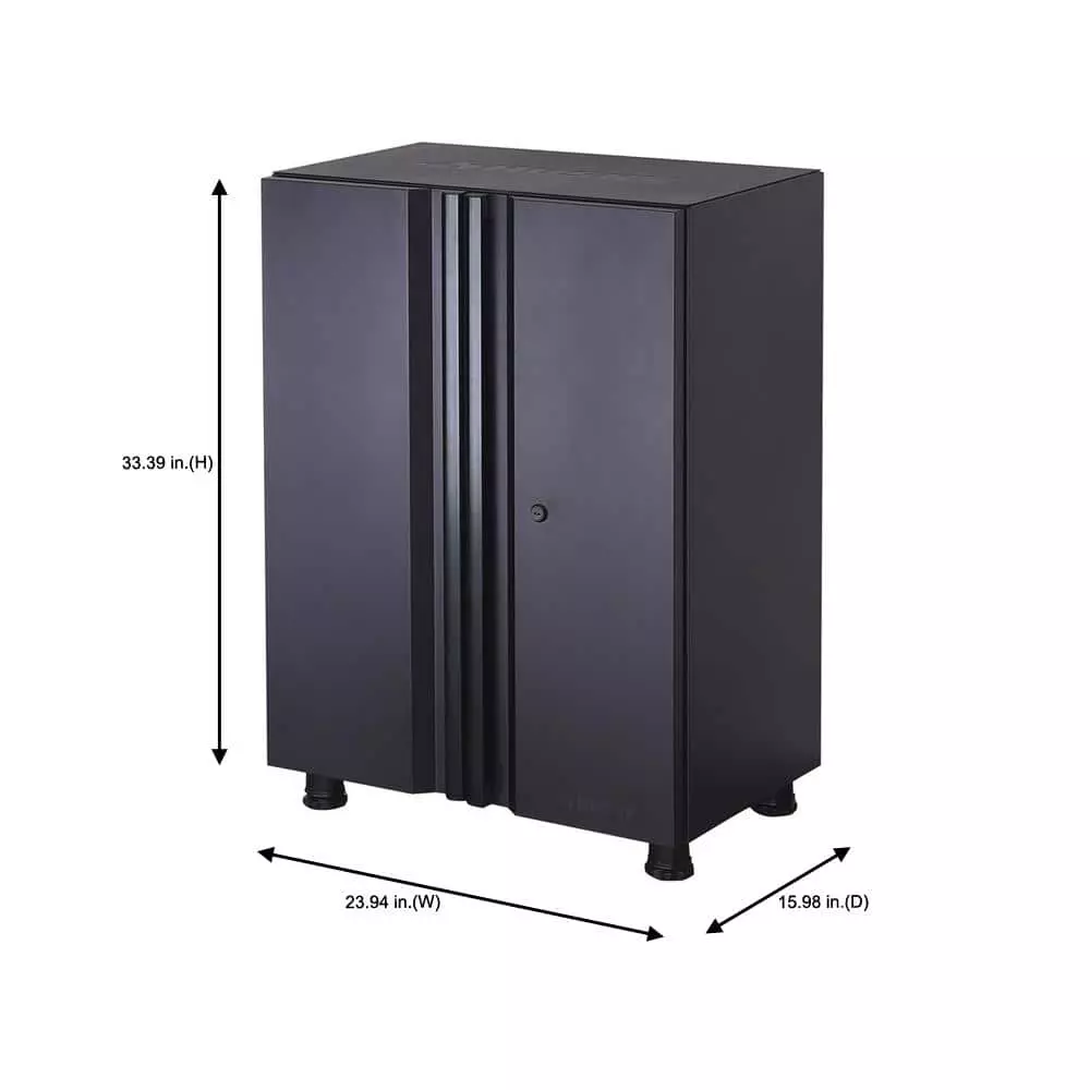 Husky Regular Duty Welded 24-Gauge Steel 2-Door Garage Base Cabinet in Black (24 in. W x 33 in. H x 16 in. D) 14 Husky Regular Duty Welded 24-Gauge Steel 2-Door Garage Base Cabinet in Black (24 in. W x 33 in. H x 16 in. D) - Image 12