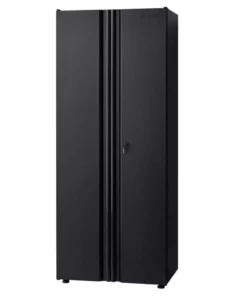 Husky Regular Duty Welded 24-Gauge Steel Freestanding Garage Cabinet in Black (31 in. W x 75 in. H x 20 in. D)