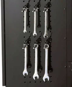 Husky Regular Duty Welded 24-Gauge Steel Freestanding Garage Cabinet in Black (31 in. W x 75 in. H x 20 in. D) -FixPro Store matte black powder coating husky free standing cabinets h30locker 77 1000