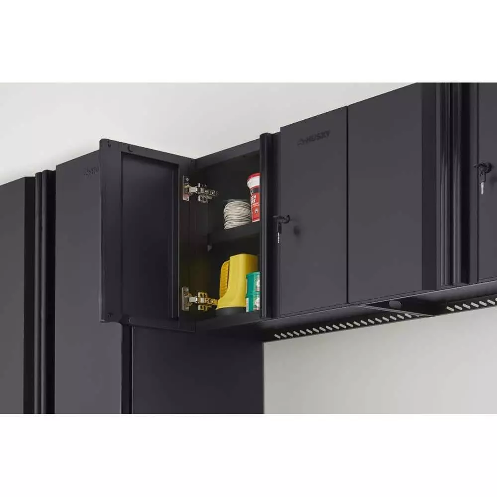 Husky Regular Duty Welded 24-Gauge Steel Wall Mounted Garage Cabinet in Black (24 in. W x 18 in. H x 12 in. D) 4 Husky Regular Duty Welded 24-Gauge Steel Wall Mounted Garage Cabinet in Black (24 in. W x 18 in. H x 12 in. D) - Image 2