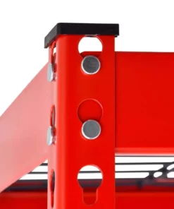 Husky 5-Tier Heavy Duty Steel Garage Storage Shelving Unit in Red (48 in. W x 78 in. H x 24 in. D) -FixPro Store red black husky freestanding shelving units mr482478w5 r 31 1000