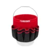 Husky 12 in. 30 Pocket Heavy Duty Bucket Jockey 5 Gallon In-Bucket Storage Tool Bag -FixPro Store red black husky tool bags hd10030 th 64 1000