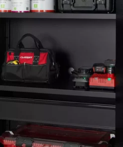 Husky 12 in 4 Pocket Zippered Tool Bag -FixPro Store red black husky tool bags hd60012 th 1f 1000