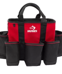 Husky 14 in. 15 Pocket Open Top Supply Tool Bag 14 Husky 14 in. 15 Pocket Open Top Supply Tool Bag -FixPro Store red black husky tool bags hd60014 th 66 1000