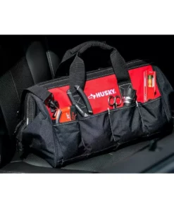 Husky 18 in. 14 Pocket Zippered Tool Bag -FixPro Store red black husky tool bags hd60018 th 31 1000