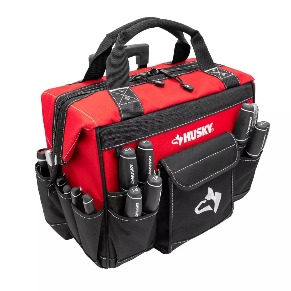 Husky 18 in. 18 Pocket Rolling Tool Bag 8 Husky 18 in. 18 Pocket Rolling Tool Bag - Image 6