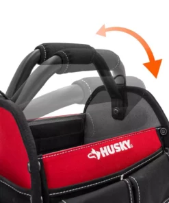 Husky 10 in. 15 Pocket Open Top Tool Bag -FixPro Store red black husky tool bags hd70010 th 4f 1000