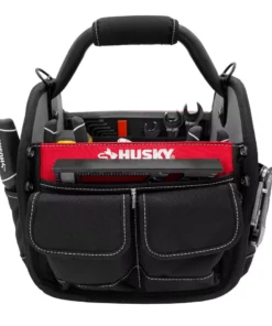 Husky 10 in. 15 Pocket Open Top Tool Bag -FixPro Store red black husky tool bags hd70010 th c3 1000