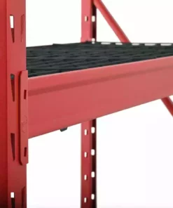 Husky 3-Tier Heavy Duty Industrial Welded Steel Garage Storage Shelving Unit in Red (65 in. W x 54 in. H x 24 in. D) -FixPro Store red husky freestanding shelving units hbr652454w3 r 1f 1000