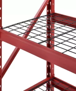 Husky 3-Tier Heavy Duty Industrial Welded Steel Garage Storage Shelving Unit in Red (65 in. W x 54 in. H x 24 in. D) -FixPro Store red husky freestanding shelving units hbr652454w3 r 4f 1000