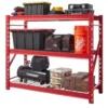 Husky 3-Tier Heavy Duty Industrial Welded Steel Garage Storage Shelving Unit in Red (65 in. W x 54 in. H x 24 in. D) -FixPro Store red husky freestanding shelving units hbr652454w3 r 64 1000