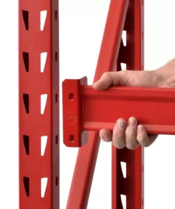 Husky 3-Tier Heavy Duty Industrial Welded Steel Garage Storage Shelving Unit in Red (65 in. W x 54 in. H x 24 in. D) -FixPro Store red husky freestanding shelving units hbr652454w3 r c3 1000