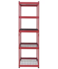 Husky 5-Tier Heavy Duty Boltless Steel Garage Storage Shelving Unit in Red (48 in. W x 78 in. H x 24 in. D) 20 Husky 5-Tier Heavy Duty Boltless Steel Garage Storage Shelving Unit in Red (48 in. W x 78 in. H x 24 in. D) -FixPro Store red husky freestanding shelving units n2r482478w5r 1d 1000