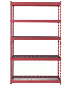 Husky 5-Tier Heavy Duty Boltless Steel Garage Storage Shelving Unit in Red (48 in. W x 78 in. H x 24 in. D) 22 Husky 5-Tier Heavy Duty Boltless Steel Garage Storage Shelving Unit in Red (48 in. W x 78 in. H x 24 in. D) -FixPro Store red husky freestanding shelving units n2r482478w5r 77 1000