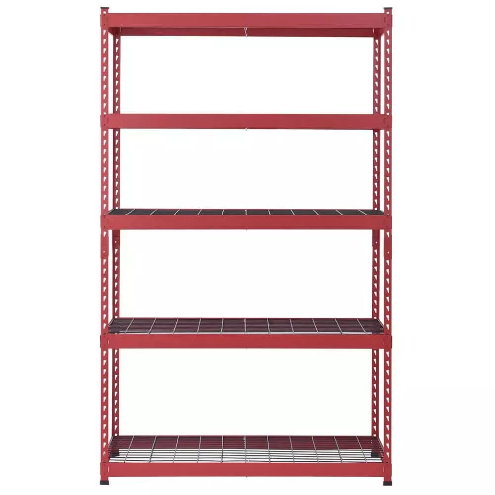 Husky 5-Tier Heavy Duty Boltless Steel Garage Storage Shelving Unit in Red (48 in. W x 78 in. H x 24 in. D) 9 Husky 5-Tier Heavy Duty Boltless Steel Garage Storage Shelving Unit in Red (48 in. W x 78 in. H x 24 in. D) - Image 7