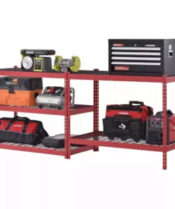 Husky 5-Tier Heavy Duty Boltless Steel Garage Storage Shelving Unit in Red (48 in. W x 78 in. H x 24 in. D) 19 Husky 5-Tier Heavy Duty Boltless Steel Garage Storage Shelving Unit in Red (48 in. W x 78 in. H x 24 in. D) -FixPro Store red husky freestanding shelving units n2r482478w5r a0 1000
